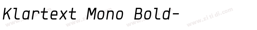 Klartext Mono Bold字体转换 Klartext Mono Bold字体转换